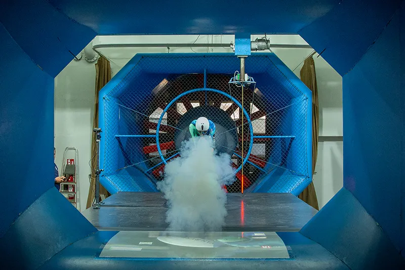 Evaluación completa de la aerodinámica de un ciclista en tunel de viento