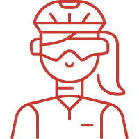 Dibujo de una mujer ciclista para representar la Fisiología en el ciclismo